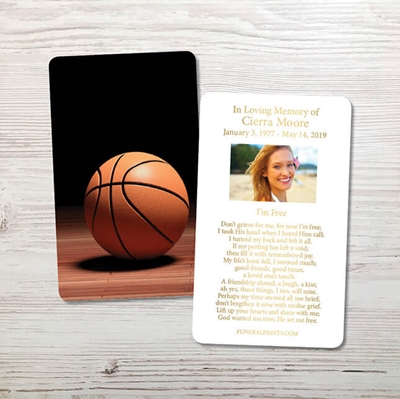 Show details for Basketball Gold Foil Memorial Card