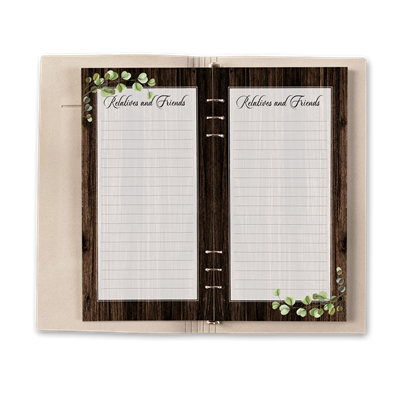 Show details for Rustic Brown Guest Book - Brown