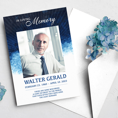 Show details for Blue Watercolor Announcement