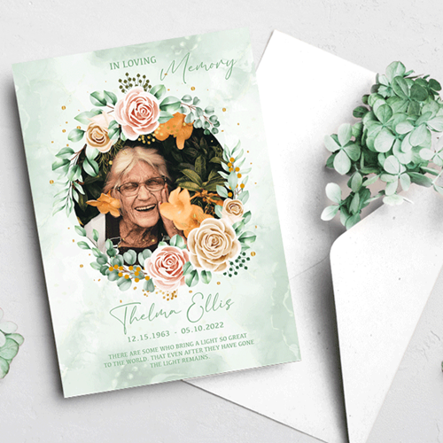 Picture of Multi Gold Floral Announcement