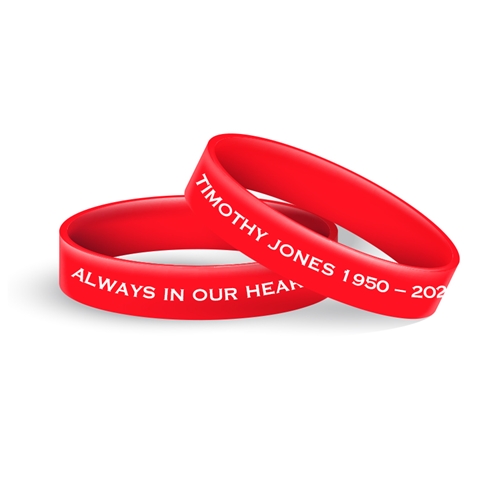 Picture of Red and White Classic Wristband