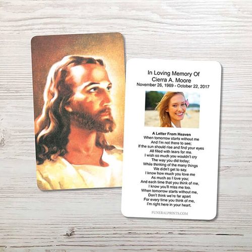 Picture of Jesus 2 Memorial Card