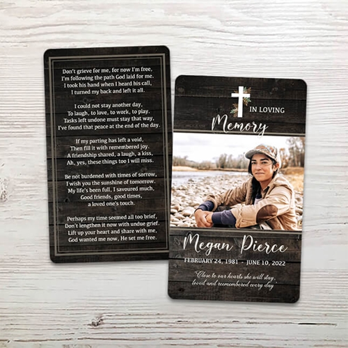 Picture of Rustic Religious Memorial Card