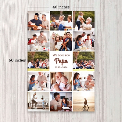 Show details for 14 Photo Collage Blanket