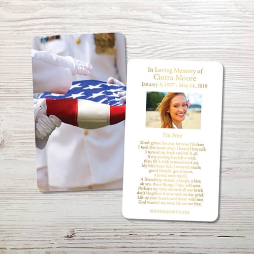 Picture of Final Honors Gold Foil Memorial Card